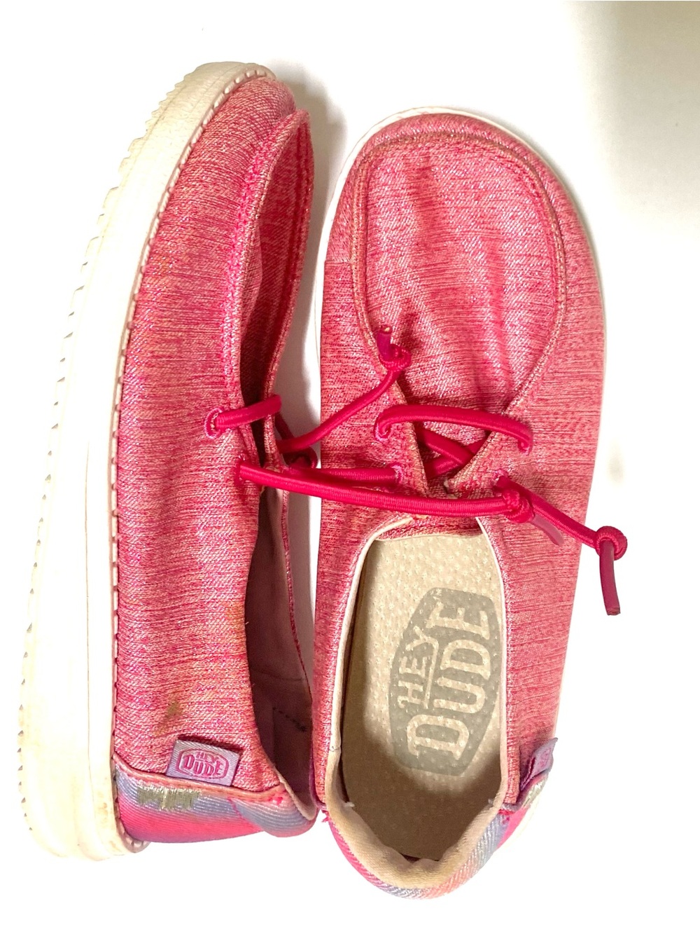 Hey Dude Sparkle Pink Youth Slip-Ons K12 - Picture 3 of 6